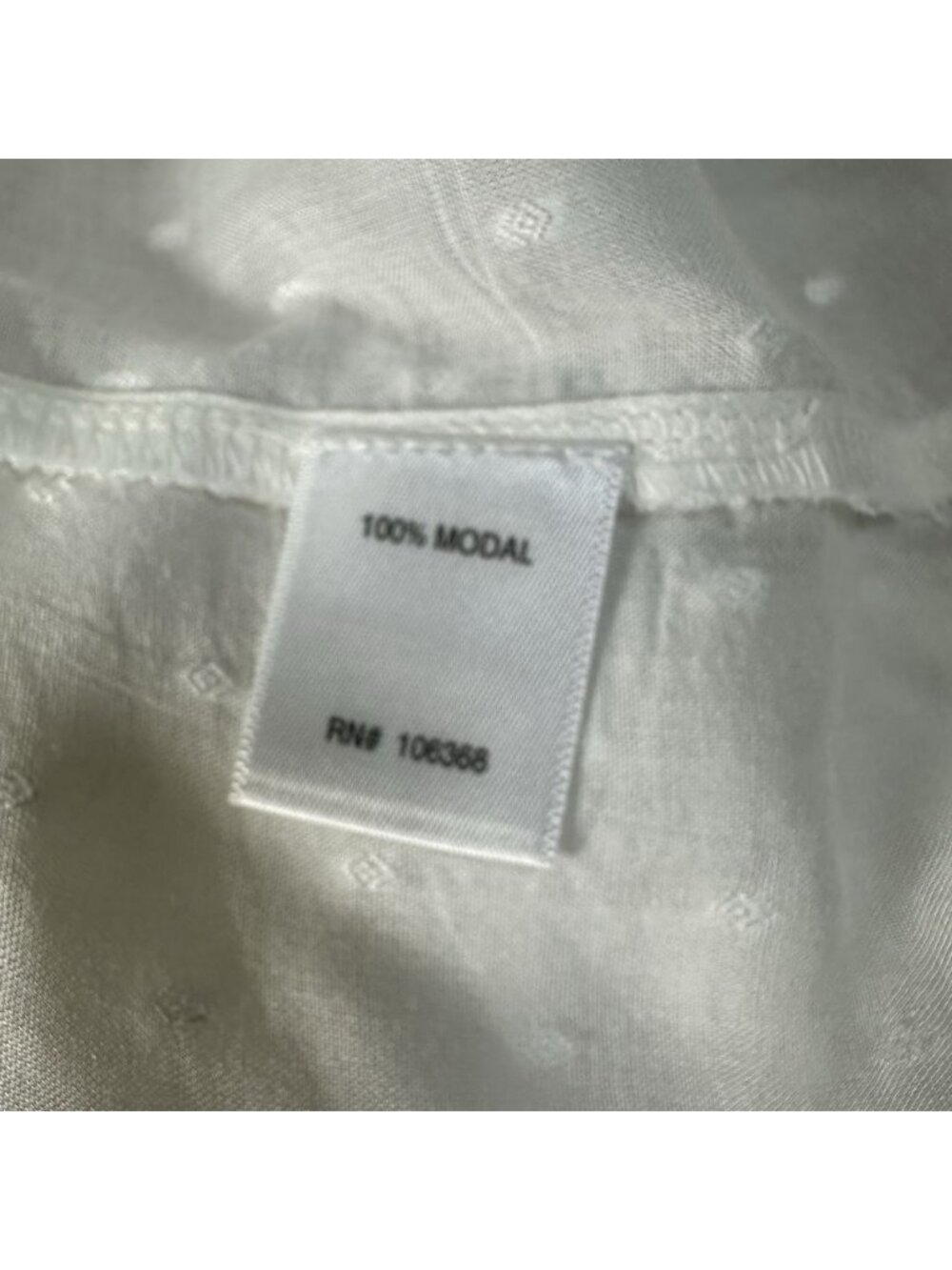 Garnet Hill Swiss Dot Poet Blouse White Long Sleeve Button Up Top Vneck Small - Picture 12 of 13
